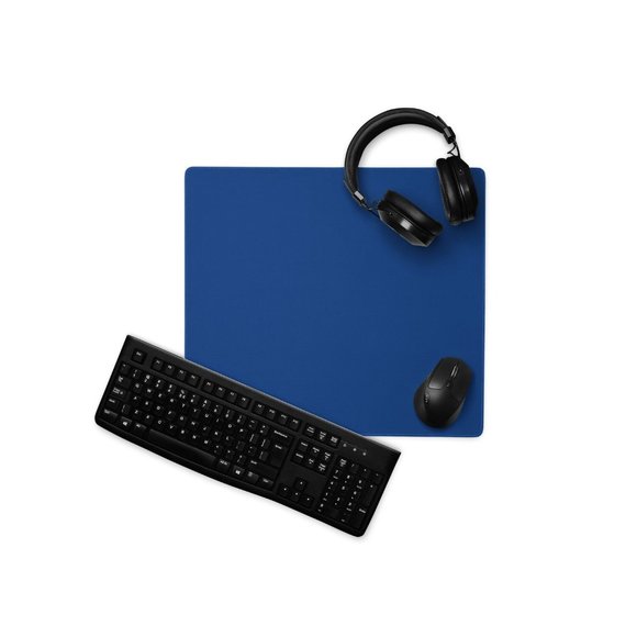 Premium Plain Deep Blue Gaming mouse pad (Customizable) - Picture 2 of 2